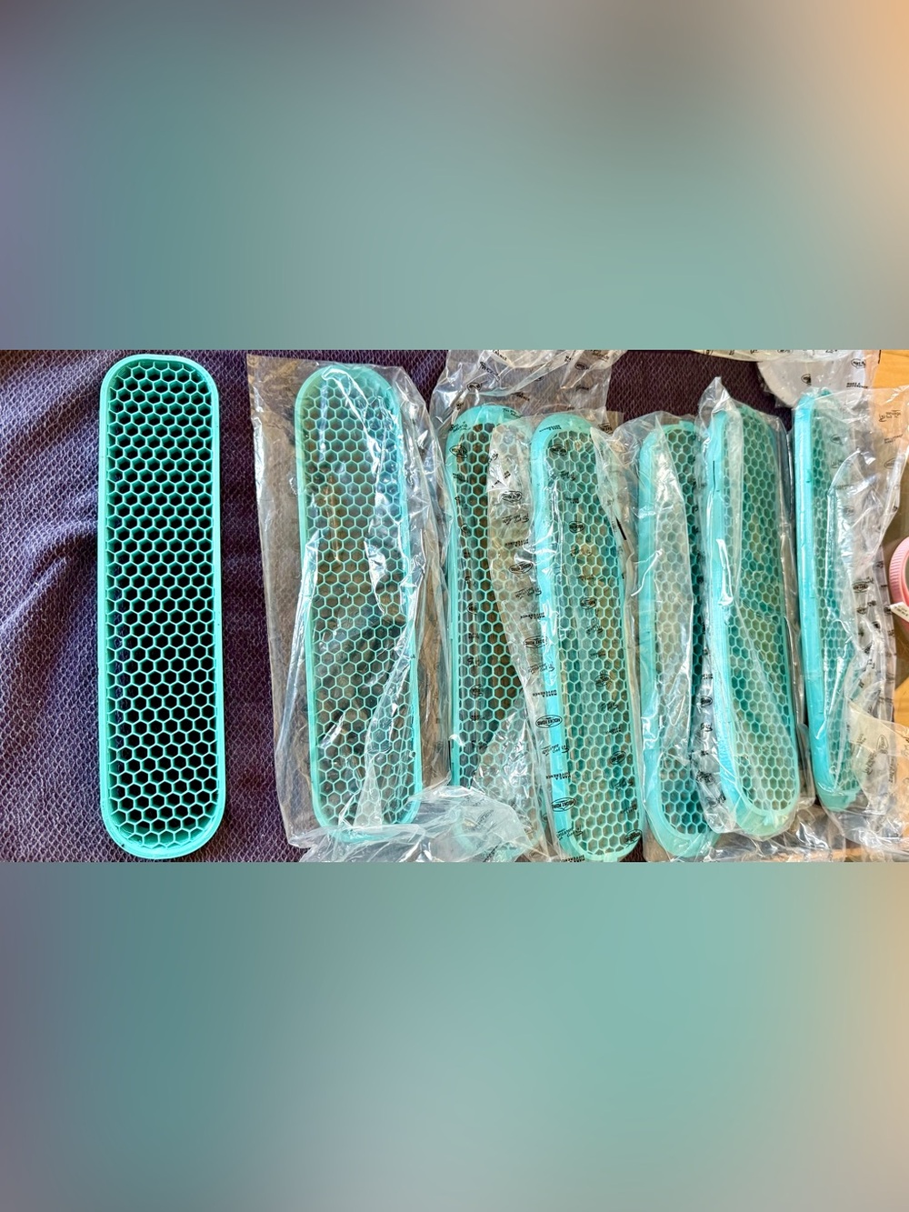 Pre-Owned, Slightly Used Teal Grille Inserts, Models Wrangler & Sahara, Ex Cond